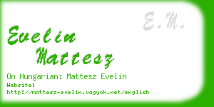 evelin mattesz business card